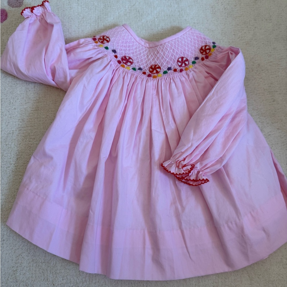 Poppy Kids Co Smocked Christmas Dress